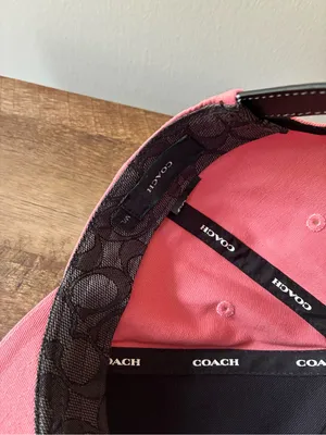 Coach Embroidered Baseball Hat CAA64 Pink / Black thumbnail 10