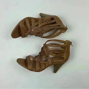 INC Women's Strappy Heeled Sandals Brown Size 6 Open Toe Block Heel‎ thumbnail 5