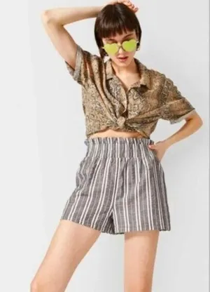 Wild Fable Striped Paperbag shorts size L thumbnail 1