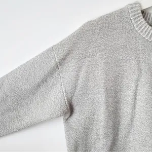 allbirds‎ boiled merino wool pullover sweater in natural grey, size medium thumbnail 5