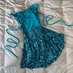Tasteful Girl Ravewear Angel Sequin Mini Dress Blue XS thumbnail 2