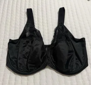 Elomi 34L Morgan Stretch Banded Underwire Bra Style EL4111 Black Full Figure thumbnail 1