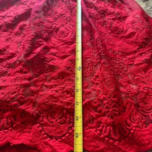 Red Lace Dress AUDINE Southern Fried Chics Antique Lace Western Boho Prom Sz M thumbnail 15