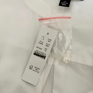 NWT!! J. CREW Delilah Dress‎ Cotton Poplin Solid White Mini Ruffle Small Tall ST thumbnail 13