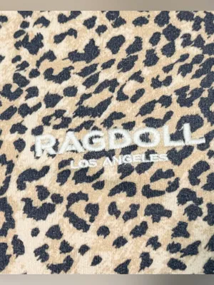 Ragdoll LA Super Oversized Printed Sweatshirt in Brown Leopard size Large thumbnail 7