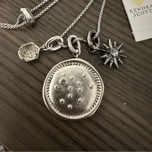NWT Kendra Scott Sagittarius Charm Rhodium Charm Necklace thumbnail 3