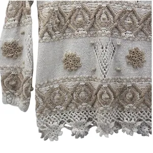 Express Vintage Fair Isle Sweater Cream Medium‎ thumbnail 4