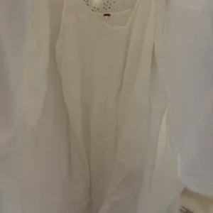 $168 FREE PEOPLE Vera Shirtdress M Eyelet Embroidered‎ Linen Blend Ivory White thumbnail 5