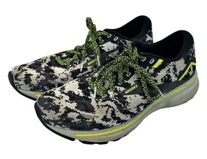 Brooks Ghost 15 Running Shoes Bl/Wh Neon Green Camo 1203801B029 SZ 12 Med B thumbnail 1