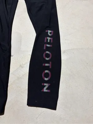 Peloton Black Performance Leggings with Logo small thumbnail 2