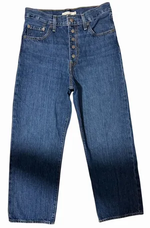 Levis Ribcage Straight Ankle Snap Button Fly Jeans Women's‎ Size 29 thumbnail 1