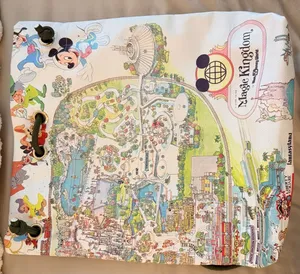 Walt Disney World 50th Anniversary Magic Kingdom Map Tote/Convertible Backpack. thumbnail 1