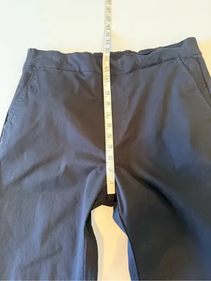 STUSSY women's cotton pull up straight leg pants black, size L thumbnail 4