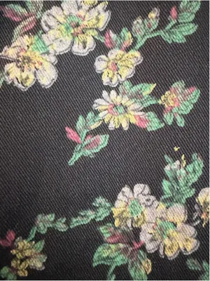 Entro Marci Floral Print Denim Mini Dress in Black Size Small thumbnail 9