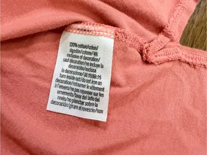 VS PINK The Ocean Made Me Salty Long Sleeve Pocket Campus Tee Salmon Peach M thumbnail 7