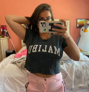 Lightly Worn Crop Top Black thumbnail 1