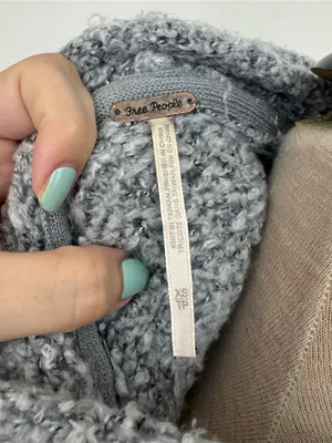 Free People BFF Heather Grey Knit Turtleneck Sweater XS thumbnail 3