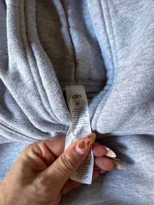 ALO Yoga Light Gray Cozy Hoodie thumbnail 2