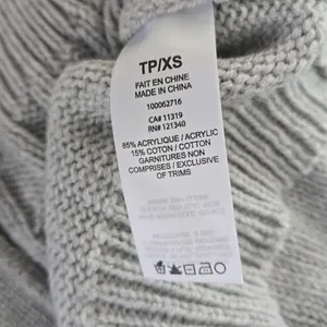 Woman's Gray Cable Knit Sweater Vest Size XS thumbnail 5