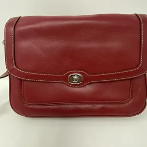 Liz Claiborne Women's Red Leather Purse Shoulder Bag thumbnail 2