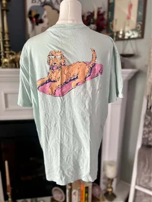 Lauren James Mint Green Goldendoodle Pocket T-Shirt Size Large thumbnail 4