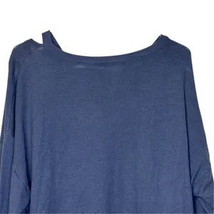 UMGEE Womens Blue V-Neck Knitted Long Sleeve Oversized Tunic Boho Top XL WU3021 thumbnail 9