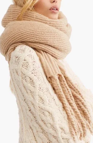 Free People Chunky Knit Scarf thumbnail 1