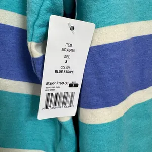 Wildfox Purple Aqua Striped Sleep Lounge Top Shorts 2 Piece Set Small NWT thumbnail 5