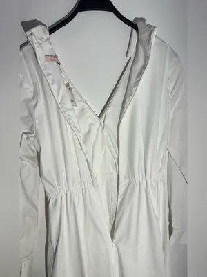 NWT Hutch White Button-Front Wrap Long-Sleeve VNeck Midi Shirt Dress 100% Cotton thumbnail 15
