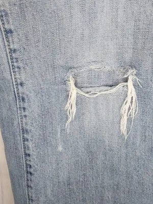 American Eagle Outfitters Light Wash Low-Rise Distressed Bootcut/Flare Y2K Jeans thumbnail 7