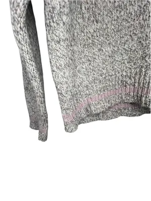 Vintage ALPS Rugged Outdoors Shawl Collar Grey Pullover Sweater With Pink Trim thumbnail 2
