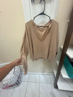 We The Free Monterey Waffle Knit Split-Neck Slouchy Top thumbnail 2
