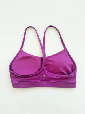 lululemon Flow Y Nulu Bra - Vivid Plumb Size 6 thumbnail 4