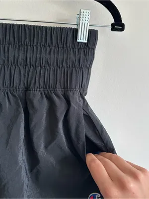 Champion Black High-Waist Athletic Shorts with Drawcord thumbnail 4