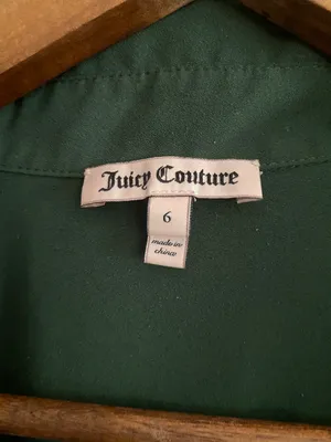 Juicy Couture Emerald Green Buttondown Size 6 thumbnail 4