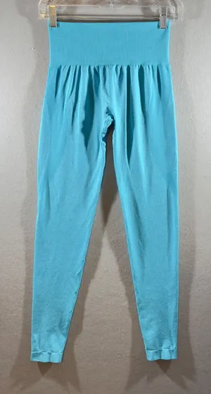 595 | NVGTN Aqua Blue Seamless‎ High Rise Jogger Leggings Womens Medium thumbnail 1