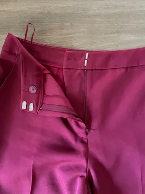 MILLY Nash Cady Pants- Burgundy Wide Leg Trousers Size 4 thumbnail 10