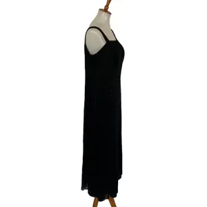 Morgan and Co Black Maxi Dress 15 Vintage Evening Formal Gown Special Occasion thumbnail 4