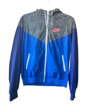 Nike Windrunner with a retro blue color-block design Nike Blue and Black thumbnail 1