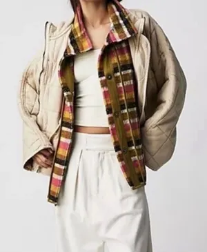 Free people plaid wool vest thumbnail 1