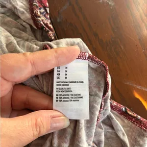 American Eagle Soft & Sexy Paisley Print Long Dress Side Slit Size M thumbnail 3