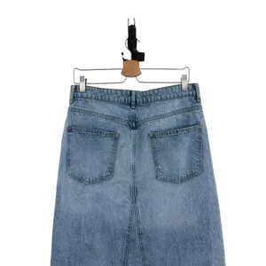 Urban Outfitters BDG Mandi Denim Maxi Skirt Raw Hem Front Slit Blue‎ Size Medium thumbnail 10