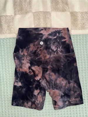 Lululemon Align Bikers *Diamond Dye Diamond Dye Graphite Grey Pink Pastel thumbnail 5
