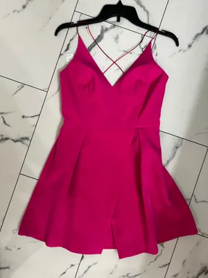 Hot Pink Mini Dress Size 6 thumbnail 1