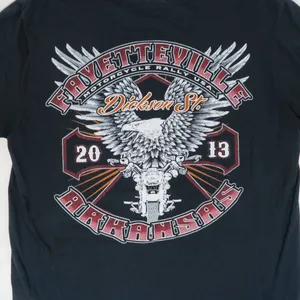 Gildan 2013 Fayetteville Motorcycle Rally Arkansas Graphic Tee Shirt thumbnail 5