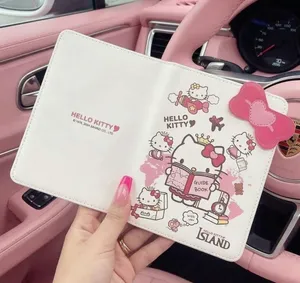 🎀 Rare Kawaii Hello Kitty Island Passport Holder Wallet – Sanrio Pink Bow Travel Organizer NEW ✈️💗 thumbnail 1