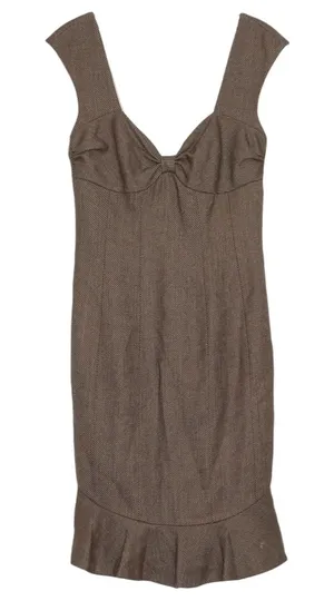 Rebecca Taylor Wool Bow Feminine Romantic Cocktail Old Money Preppy Fall Brown 4 thumbnail 1