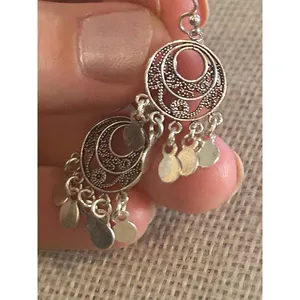 A266 1 1/4 inch 925 sterling silver earrings thumbnail 8