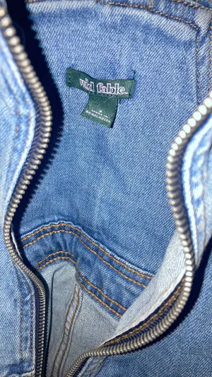 Wild Fable Denim Fitted Overall Dress thumbnail 6