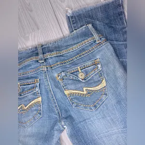 Y2K Women’s Embroidered Low Rise Bootcut Distressed Jeans thumbnail 8